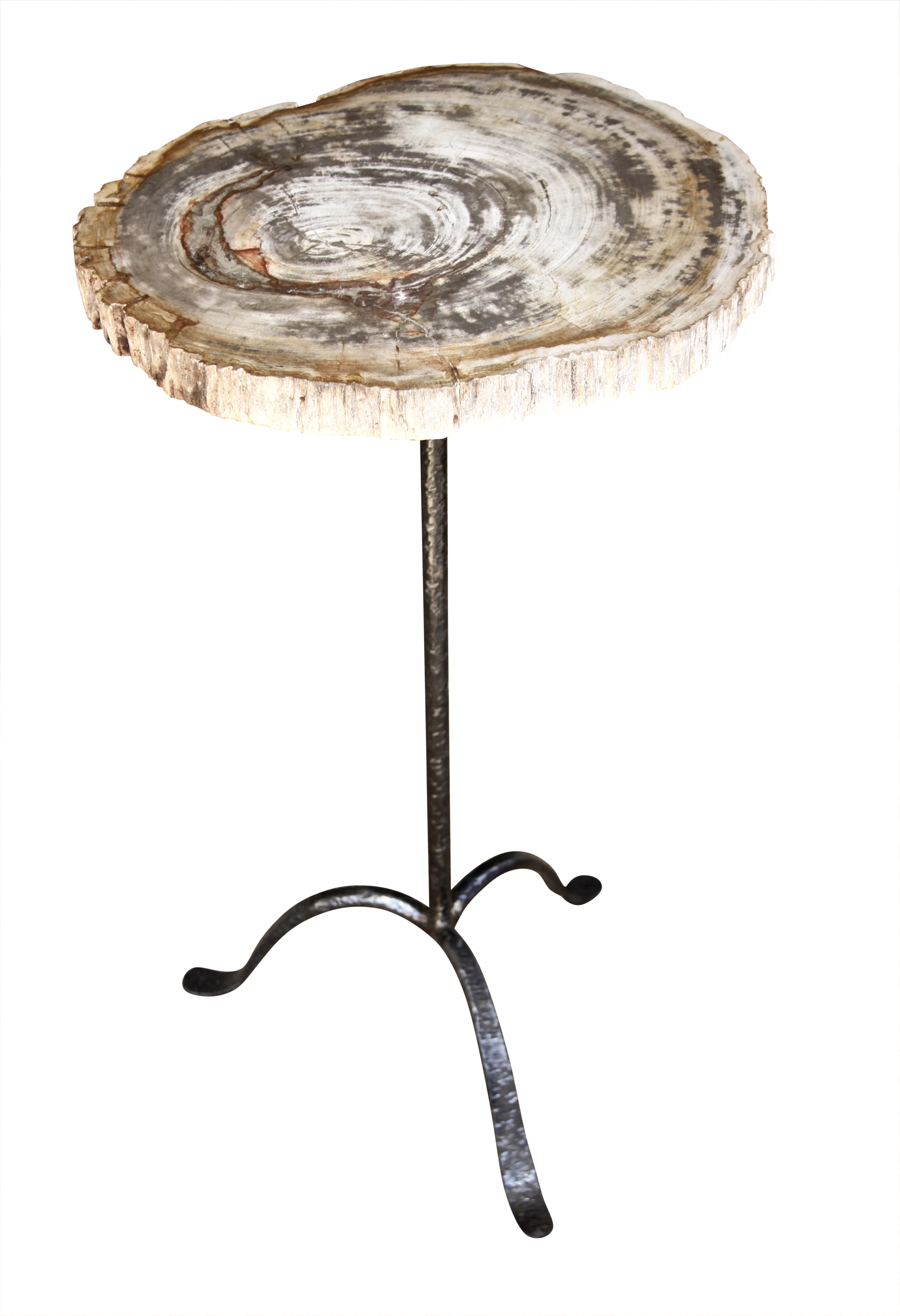Custom Drink Table with Petrified Wood Top – JRW Custom